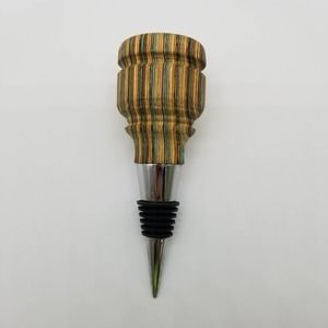 Colorful Wood Grain Wine Bottle Stopper Green
